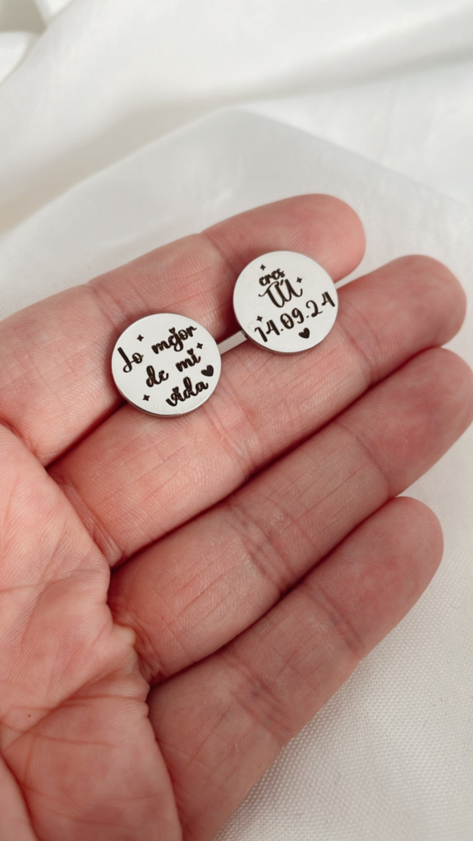 Gemelos Personalizados Acero - Albea Meraki