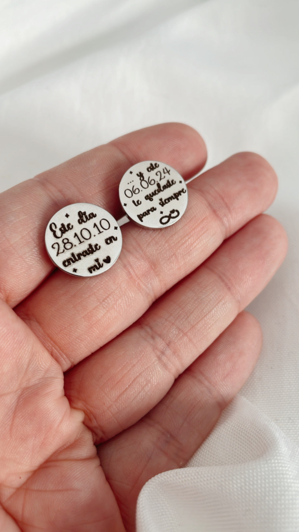 Gemelos Personalizados Acero - Albea Meraki