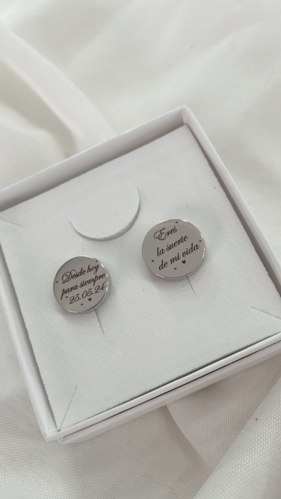 Gemelos Personalizados Zamak - Albea Meraki