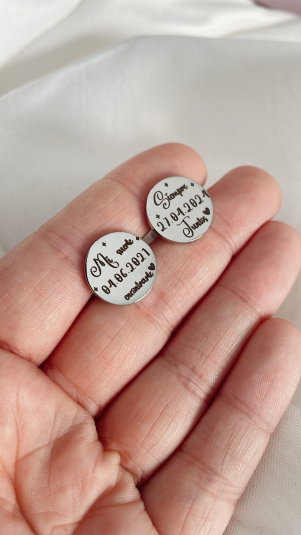 Gemelos Personalizados Acero - Albea Meraki