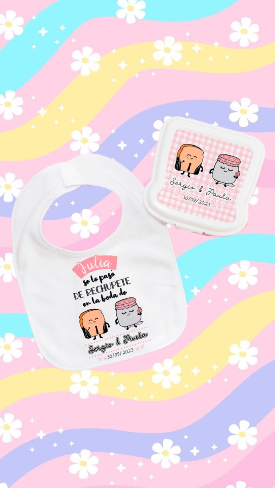 Babero Personalizado Boda - Albea Meraki