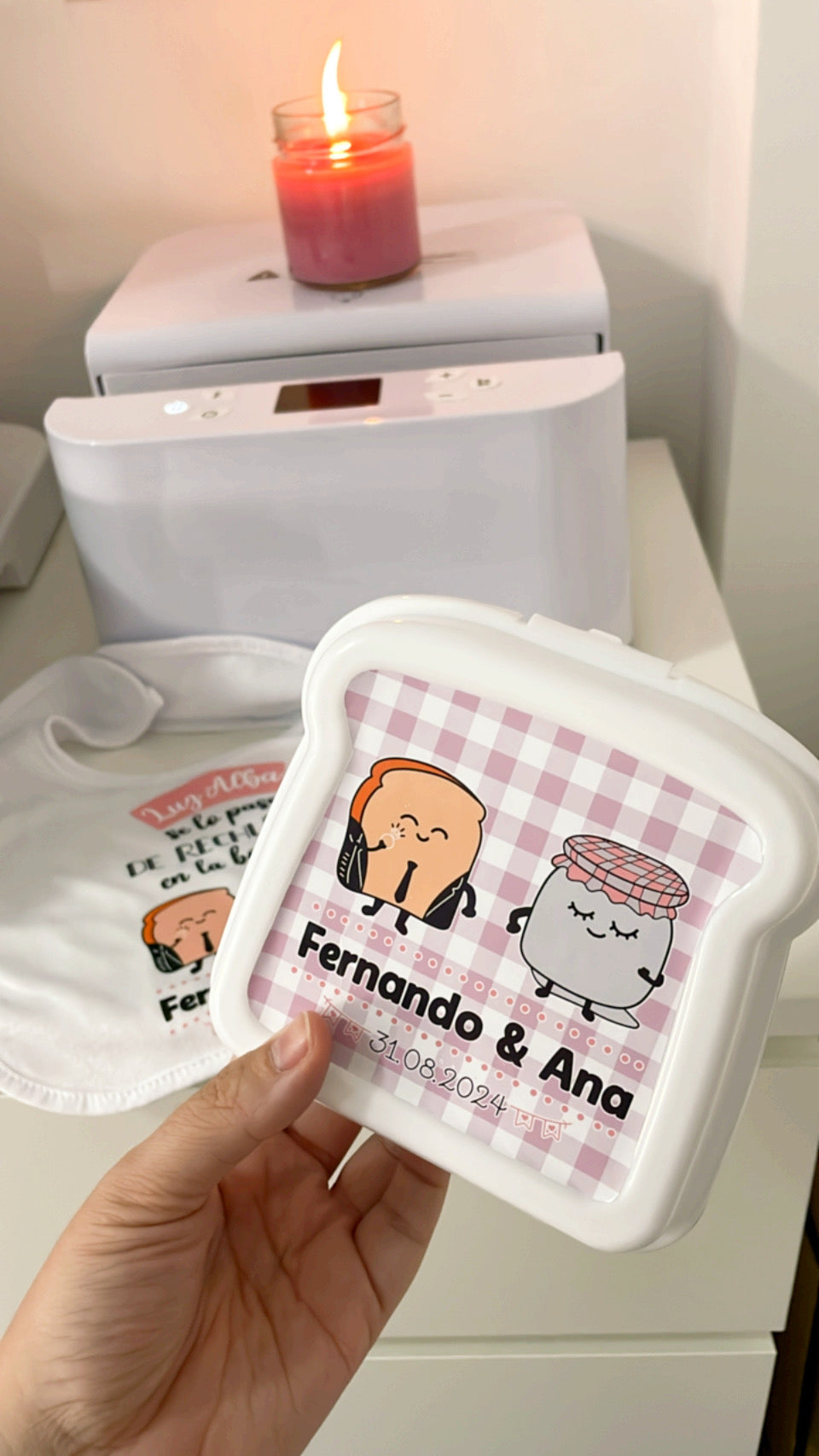 Babero Personalizado Boda - Albea Meraki