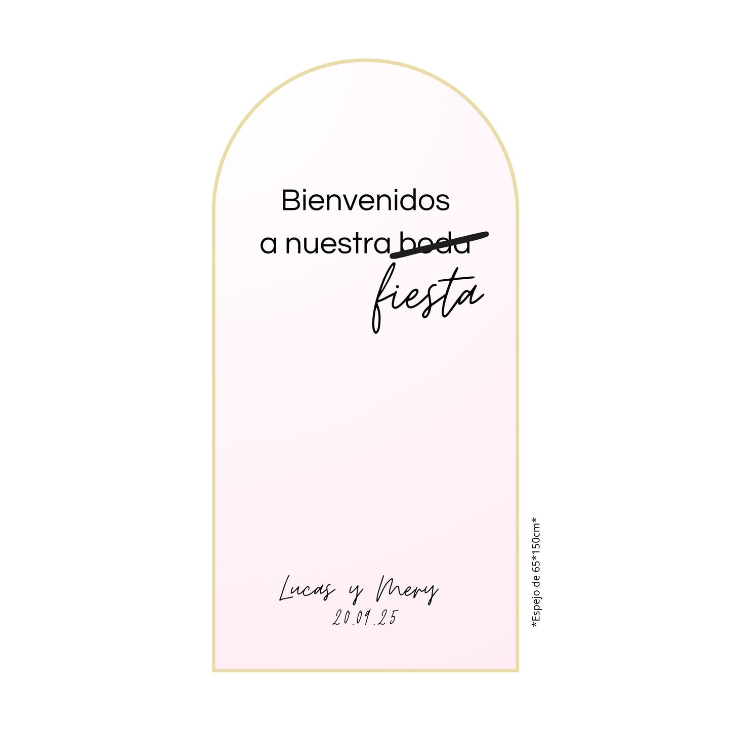 Vinilo adhesivo – «Bienvenidos a nuestra Fiesta» 💗
