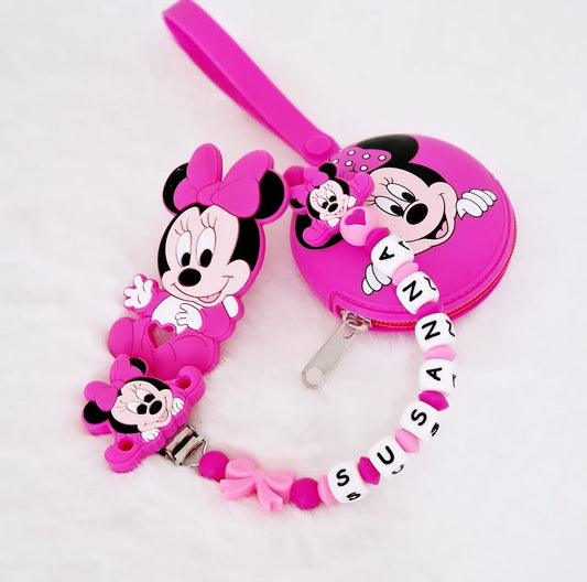 Chupetero Minnie Fucsia💖