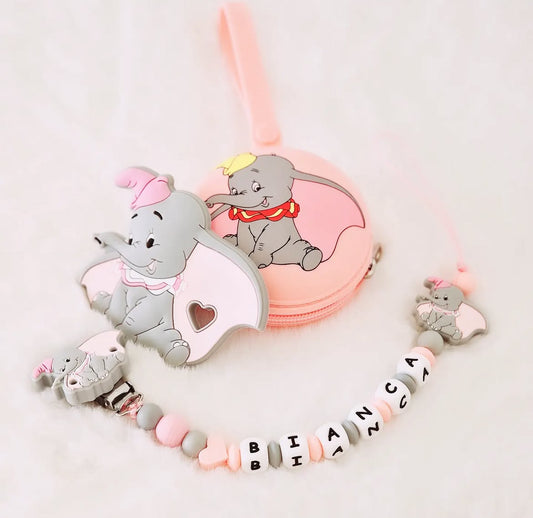 Chupetero Dumbo Rosa 🐘