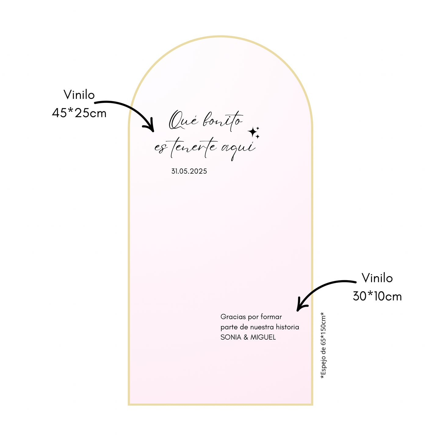 Vinilo adhesivo – «Que bonito es tenerte aqui» 💗