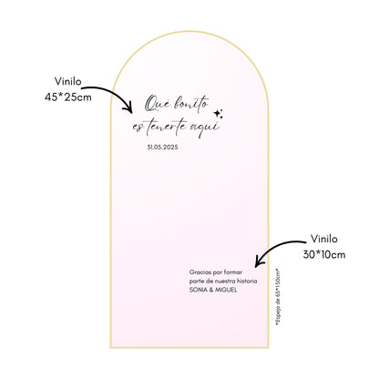 Vinilo adhesivo – «Que bonito es tenerte aqui» 💗