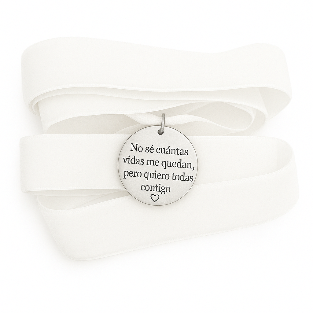 Medalla Novia Silver Blanco